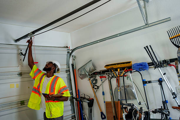 Professional Garage Door Panel Replacement technician working in Wewoka, OK